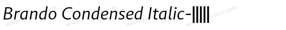 Brando Condensed Italic字体转换